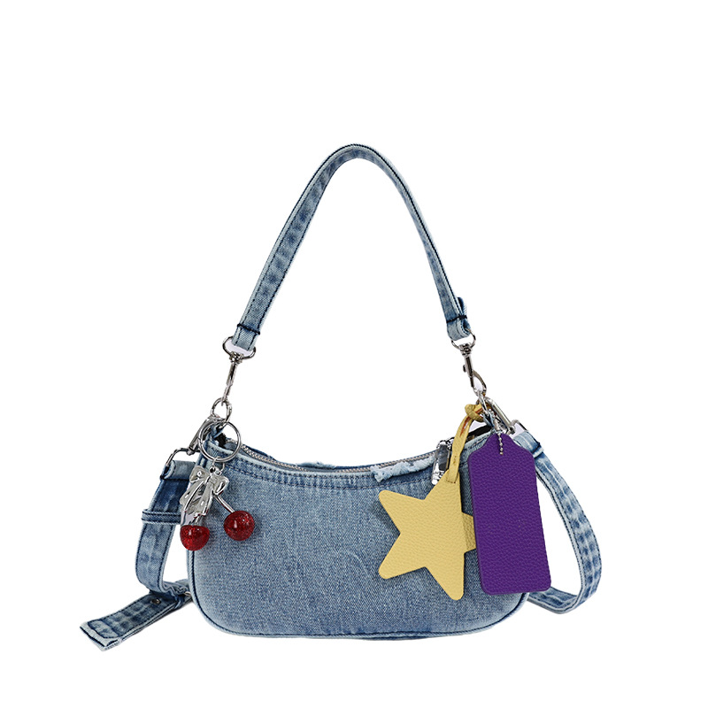 Bolsa de mano de denim para mujeres 2026 nuevo verano de moda diaria de viaje de hombro bolso de brazo mochila image 6