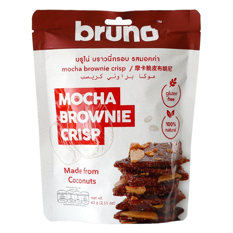 Таиланд импортировала Бруноно Тайский молочный чай мокко со вкусом шоколада Брауни ореховые чипсы печенье закуски
