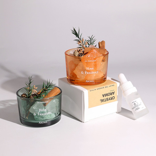 Aromatic Crystal Stone Creative Decor for Home and Bedroom, Exquisite Dry Flower Scented Candle, Unique and Sophisticated Scented Gift