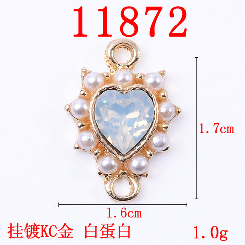 10pcs Lolita baroque style pendant crystal accessories diy alloy parts love double crane accessories earrings
