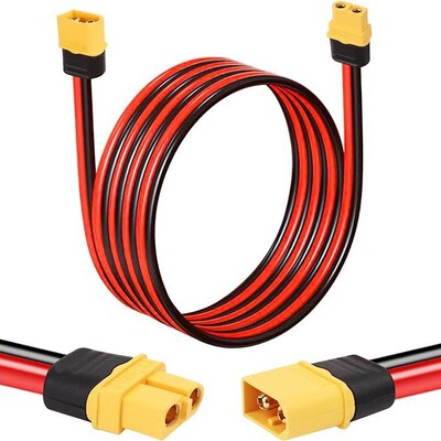 Автомобильный удлинительный кабель XT60, соединительный провод 10AWG2FT с разъемом «папа-мама» для подключения питания аккумулятора