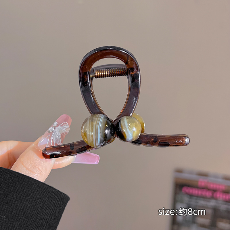 Gradient coffee double bead medium size - about 8cm