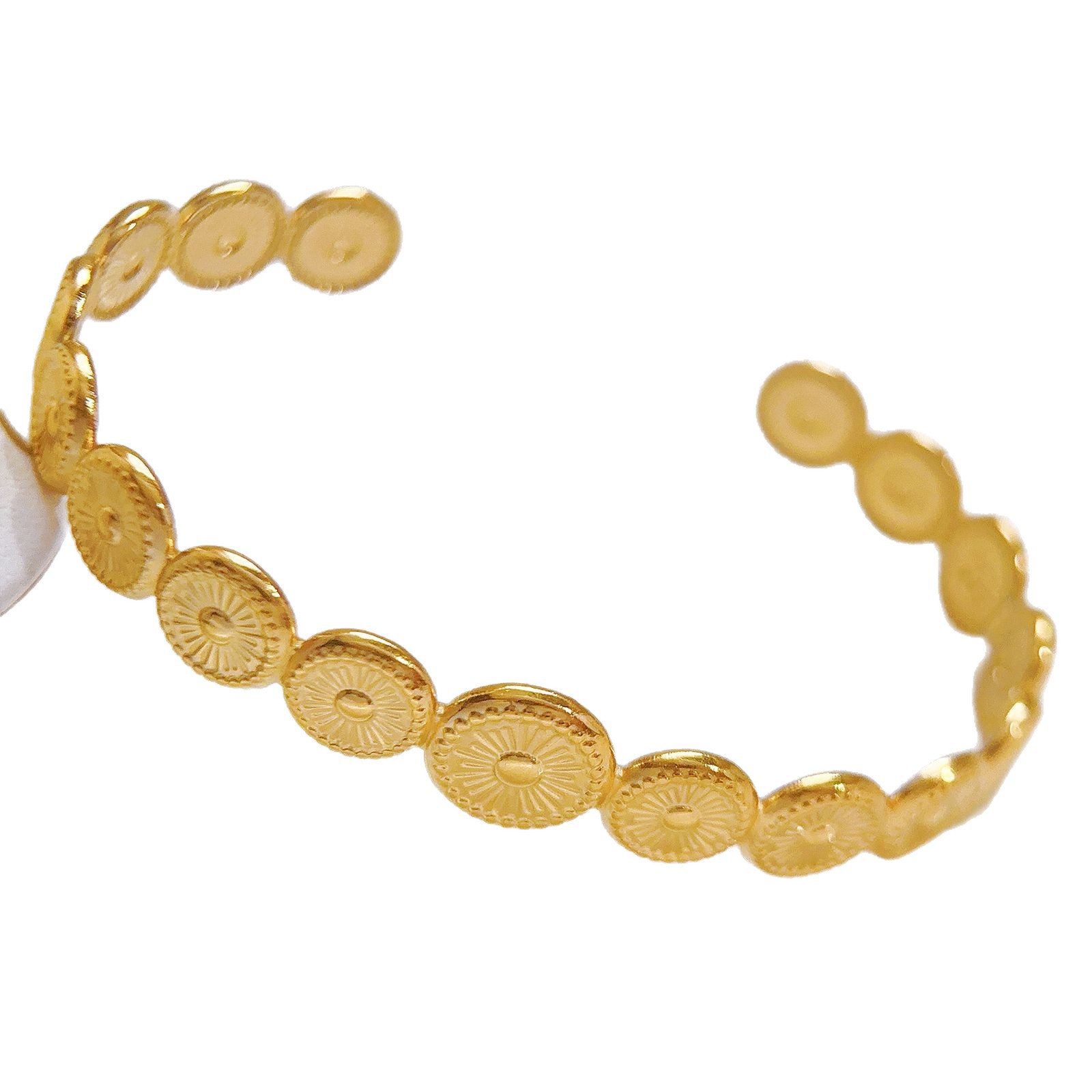 Brazalete de acero inoxidable transfronterizo de Europa y Estados Unidos, brazalete abierto de cara ancha, brazalete de inserción de alta calidad, acero de titanio, joyería de lujo ligero.