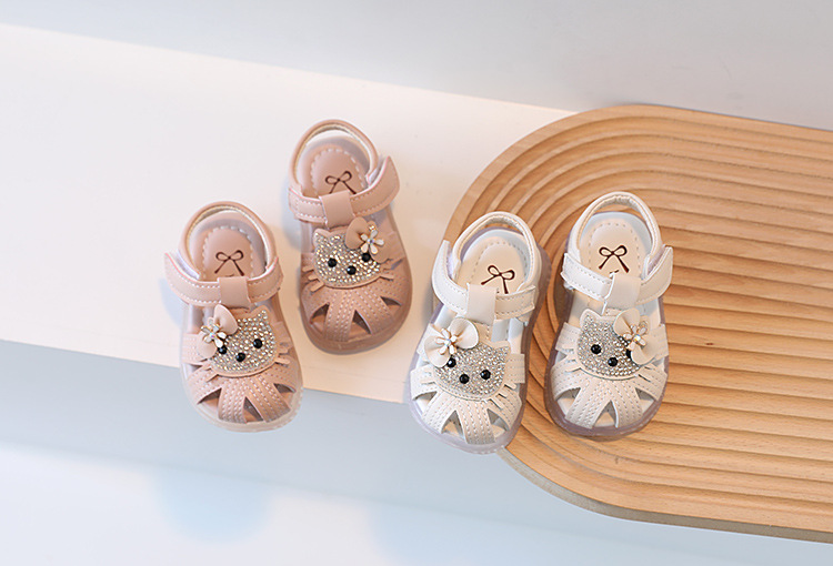 Sommer Baby 1-2 Jahre altes Mädchen weiche Sohlen Walking Kinder Anti-Rutsch Prinzessin Schuhe gewickelt Sandalen_voghion.com