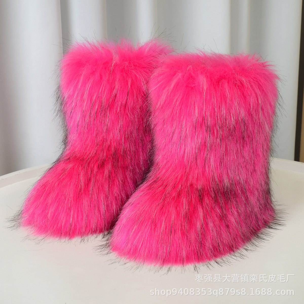 Botas de Nieve de Piel Sintética y Felpa Térmicas para Invierno