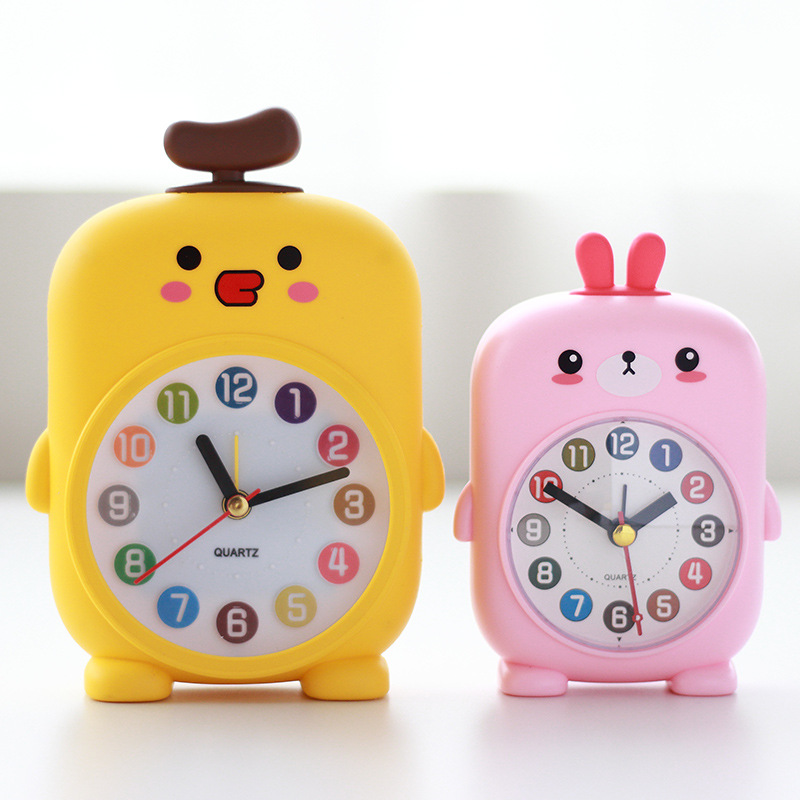 Cute Cartoon Alarm Clock Creative Cute Cute Pet Animal Desk Clock Children's Student Bedroom Bedside Wake-up Electronic Alarm Clock