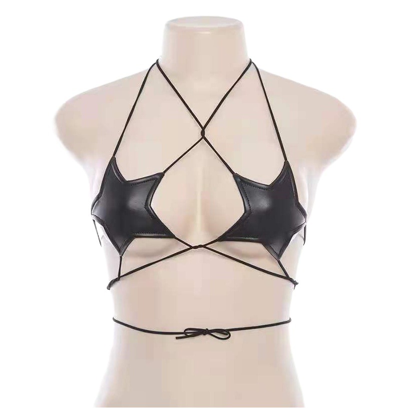 AliExpress eBay venta caliente Europa y América 2024 nuevo estilo estrella de cinco puntas correa sexy sujetador sexy ropa interior mujer