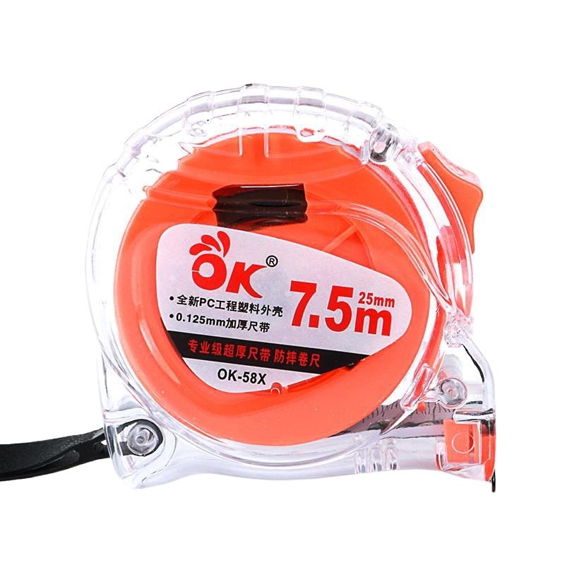 ok cinta de acero 5m cinta de acero resistente a caídas recubrimiento de nylon resistente al desgaste engrosado regla de metro de carpintería de alta precisión regla de caja de medición