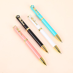 創意廣告禮品筆花朵金屬筆辦公文具桃花金屬圓珠筆印刷logo