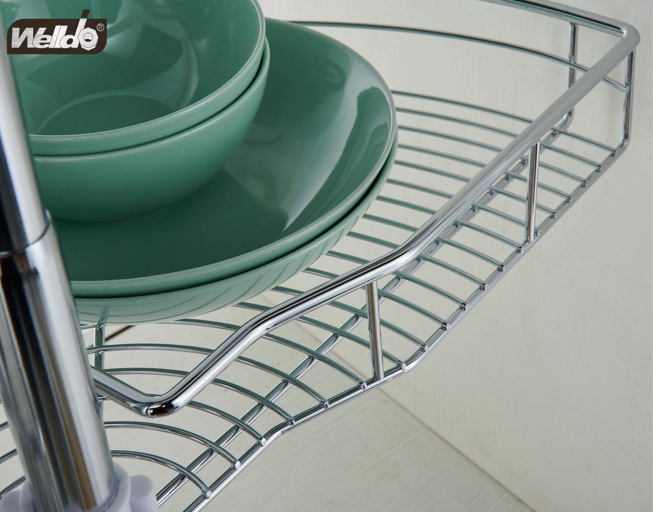 Welldo纬东 橱柜拉篮橱柜双层180°转盘拉篮转盘置物拉篮