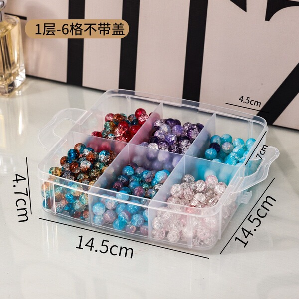 Removable Transparent Beaded Storage Box Multi-Functional Portable Jewelry Packaging Storage Display Supplies