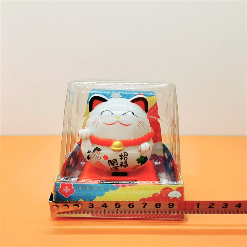 Cross-border creative solar fortune cat decoration car dashboard with cute decoration car supplies