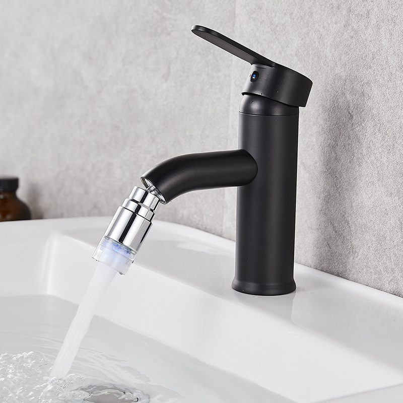 Basin faucet cast copper hot and cold black basin faucet basin basin basin basin basin bathroom cabinet faucet