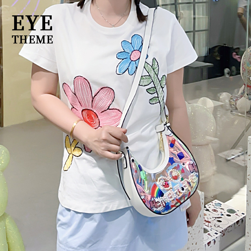 2025 verano jalea de impresión portátil TPU bolso de letras de bolso mini diseño nicho 2780 #