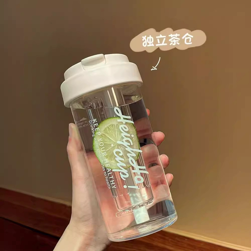 High quality plastic capacious children's straw for students with glass