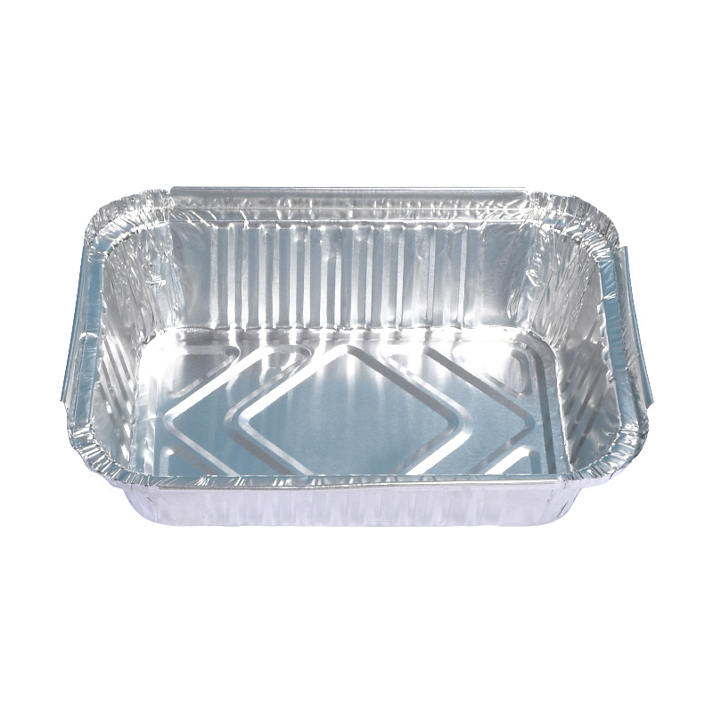 Caja de papel de estaño barbacoa freidora de aire especial para el hogar plato de papel de estaño tazón comercial para llevar embalaje desechable caja de almuerzo de papel de aluminio