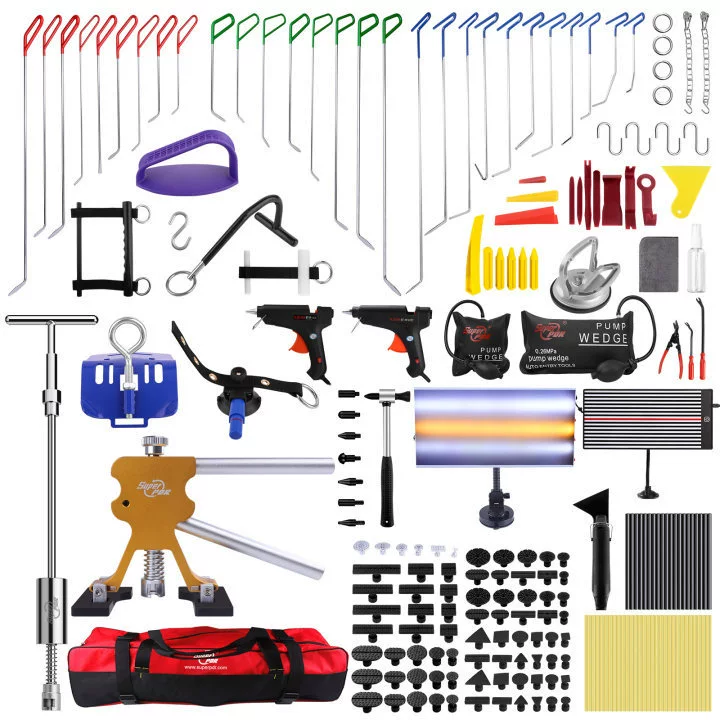Оптовый набор для ремонта вмятин на автомобилях PDR, без необходимости в кузовном ремонте, для вмятин от града, инструмент-лопатка, материал из легированной стали