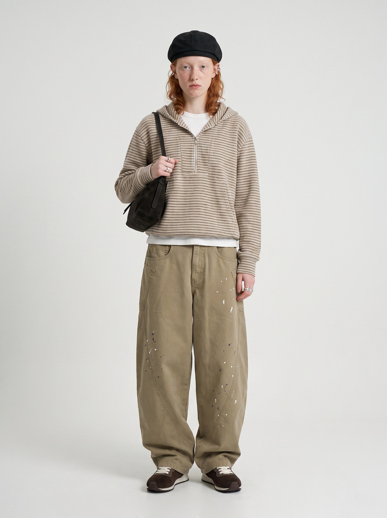 Inflation Hand-Painted Splatter Wide-Leg Cargo Pants