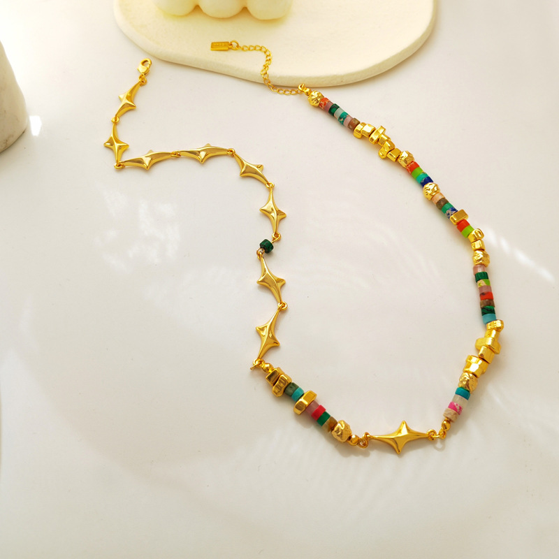 Retro Star Copper Plating Necklace 1 Piece