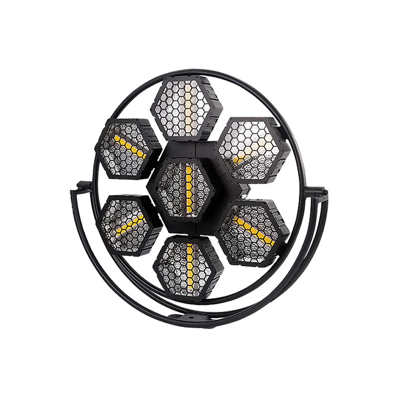 Escenario LED 7 luces de fondo retro barra marquesina luz estroboscópica luz de efecto a todo color luz ambiental de control de voz de escenario