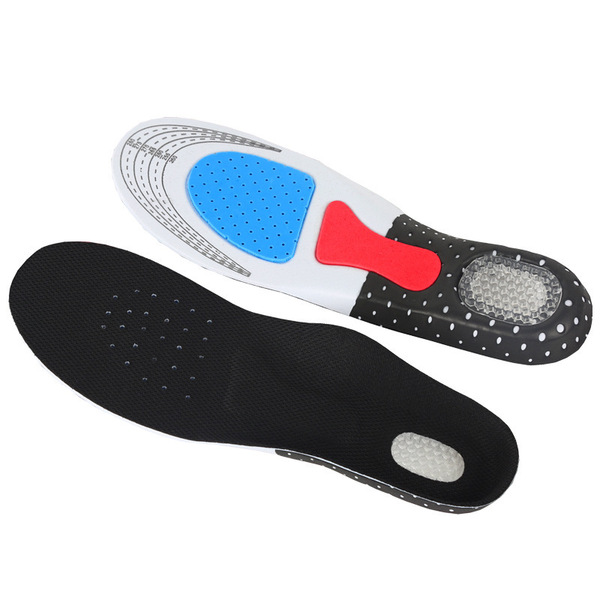 Breathable shock-absorbing elastic insoles