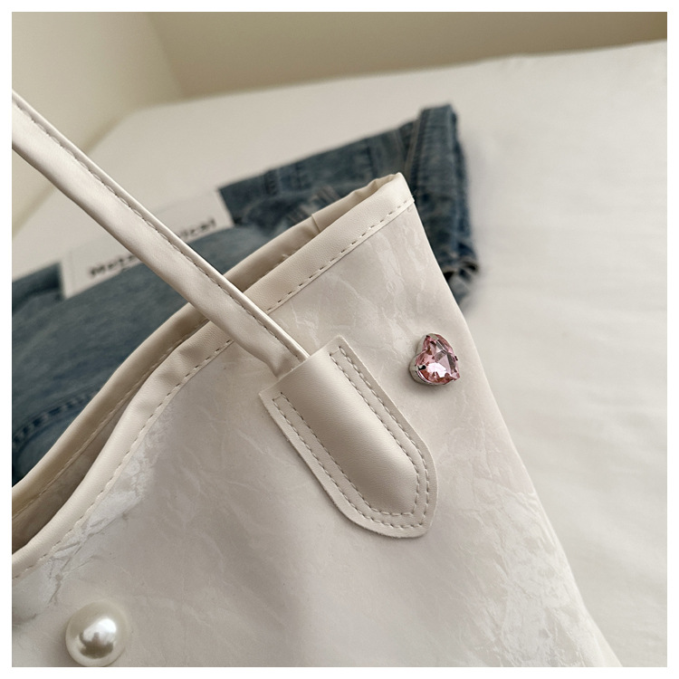 Casual work commuting bag for women, large capacity, new Spring 2025, stylish and simple single-shoulder shopping bag tote bag undefined
