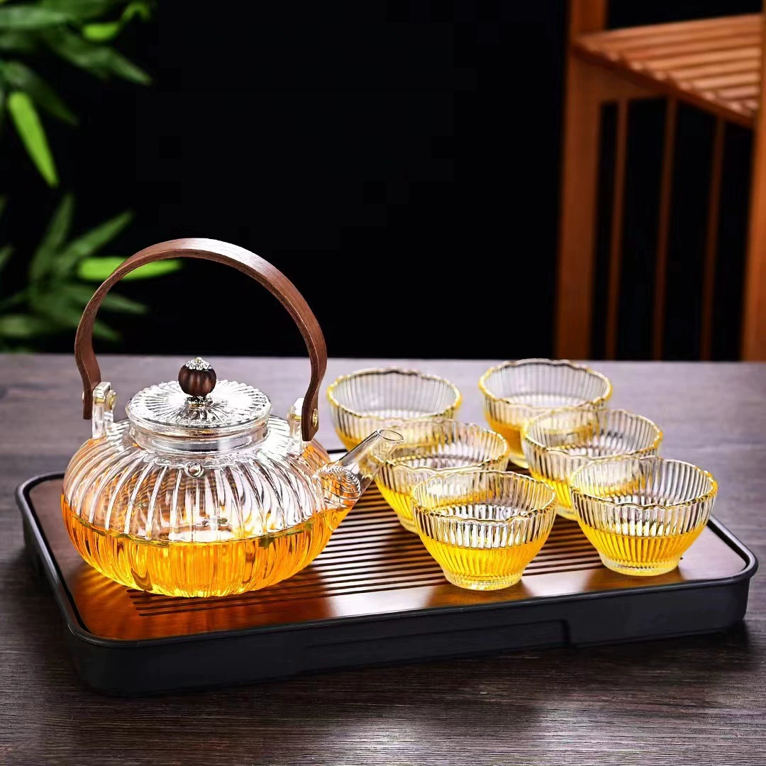 Glass teapot, cigarette holder for home use, tea set