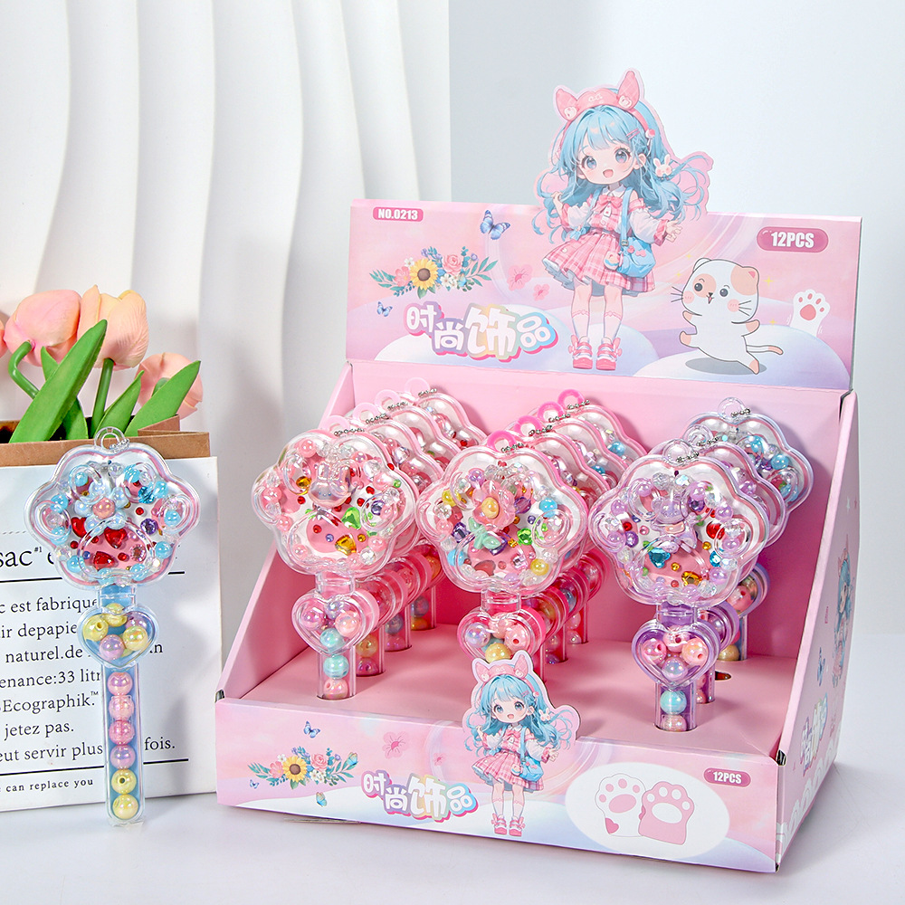 Fabricante de origen Regalo de bricolaje hecho a mano para niñas y niños Pulsera Joyas con cuentas Juego de anillos Caja de regalo pequeña al por mayor image 13