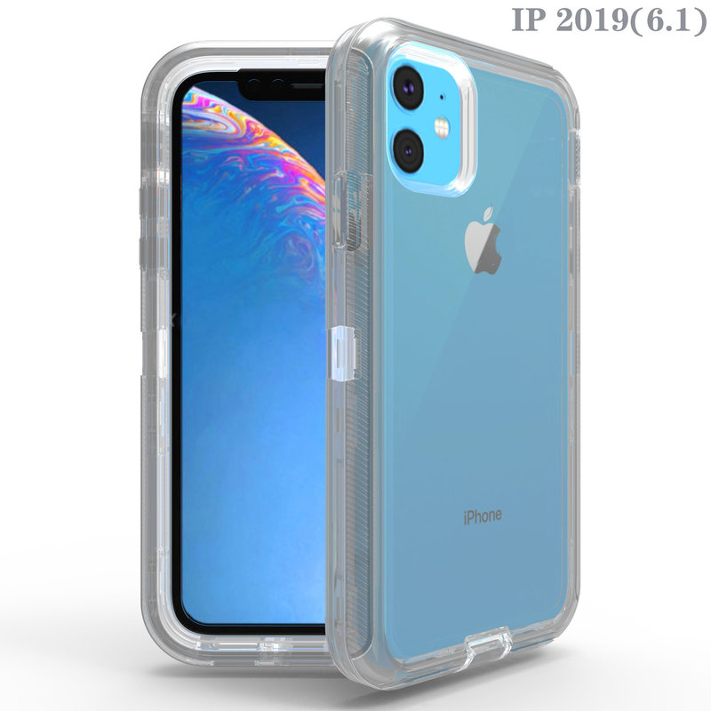 For Apple 15 iPhone 15 Pro three-proof robot transparent mobile phone case three-in-one anti-drop protective case