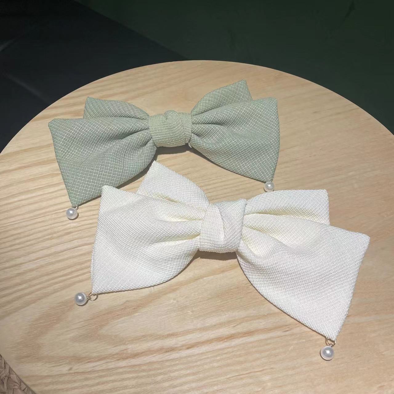 Elegant Solid Color Cloth Bowknot Hair Clip display picture 6