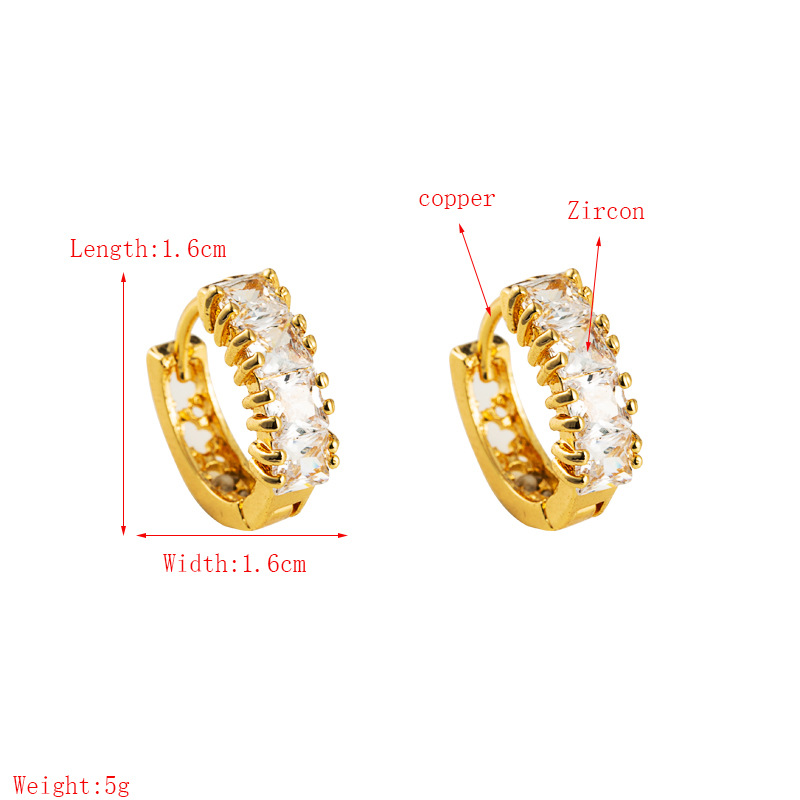 Papillon Mode Le Cuivre Pierres Précieuses Artificielles Des Boucles D'Oreilles display picture 1