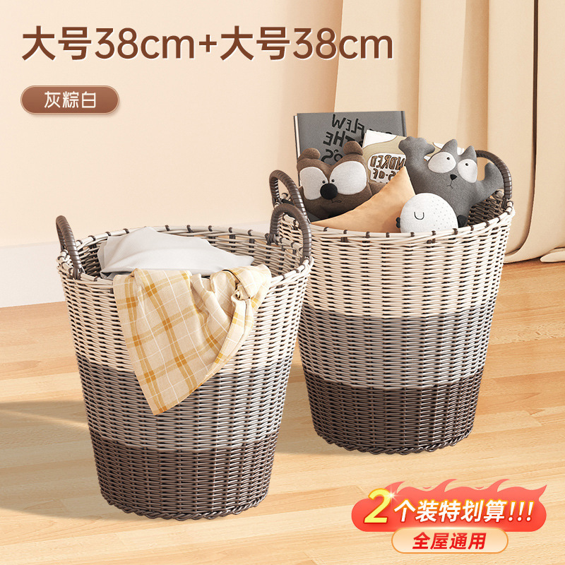 Cestas de ropa sucia de baño Cestas de ropa sucia Cestas de ropa sucia Cestas de lavandería domésticas Cestas de ropa tejidas a mano
