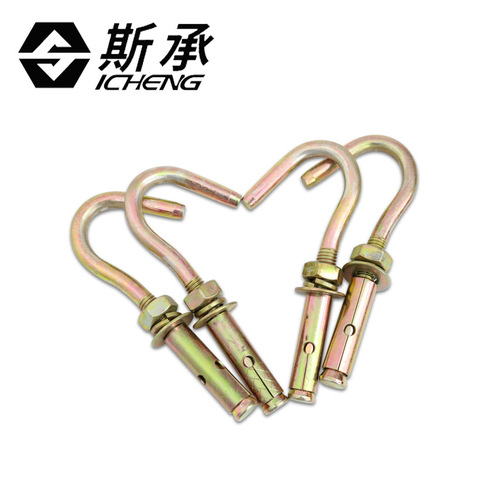 National standard expansion hook M6M8M10M12 pull-out screw hook bolt color zinc hook electric water heater with hook