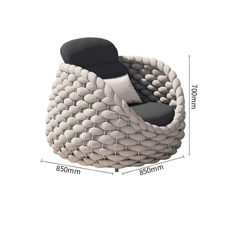 Al Aire Libre de ocio Villa sofá pequeño apartamento al aire libre a prueba de lluvia a prueba de sol Ratán tejido jardín redondo combinación sofá