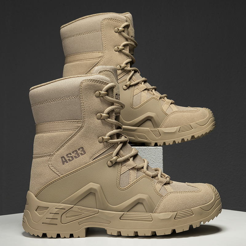Botas de campo grandes transfronterizas al aire libre botas tácticas de montaña para hombres botas de entrenamiento de entrenamiento de caminata amazonas