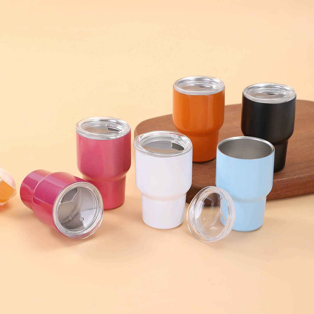 Маленькая вакуумная двойной стенки shot glass из нержавеющей стали, 2 oz, нержавеющая сталь AISI 304