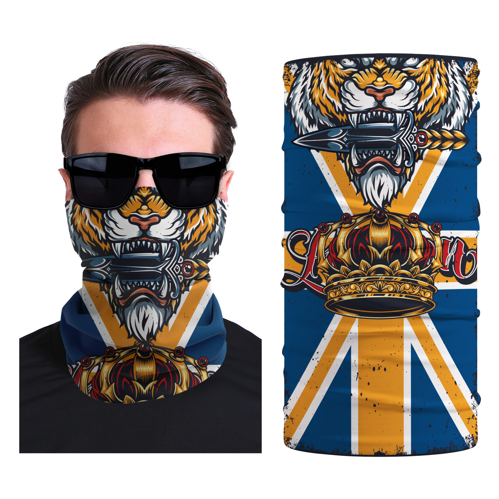 Xun hui transfronterizo media cara cráneo bufanda mágica sombrilla de viaje al aire libre máscara de equitación cuello de protección uv