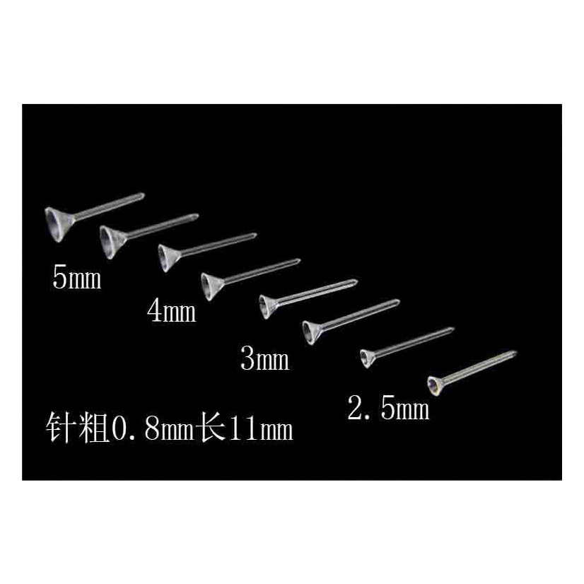 Supply of Transparent U-Shaped Ear Clips, Resin Plastic Ear Clip Accessories, Pain-Free Non-Pierced Ear Clip Buckles, Accessories and Supplies for DIY