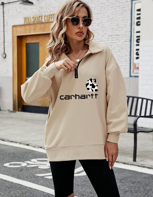 [Ready Stock] European and American Autumn and Winter Women's Clothing Hot Selling Carhartt Trendy Brand Sweatshirts Loose Casual Sweatshirts for Women