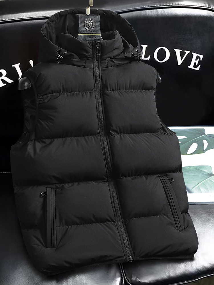 Otoño y invierno caliente a prueba de viento, chaleco de algodón grande suelto y grueso, chaleco de herramientas de moda para hombres y mujeres, sombrero universal