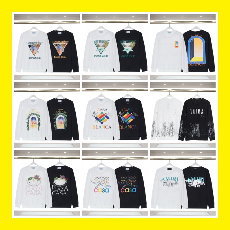 Casablanca 23 Spring and Autumn New Fantasy Gate Star Castle Casa Letter logo Long Sleeve Couples Sweatshirt