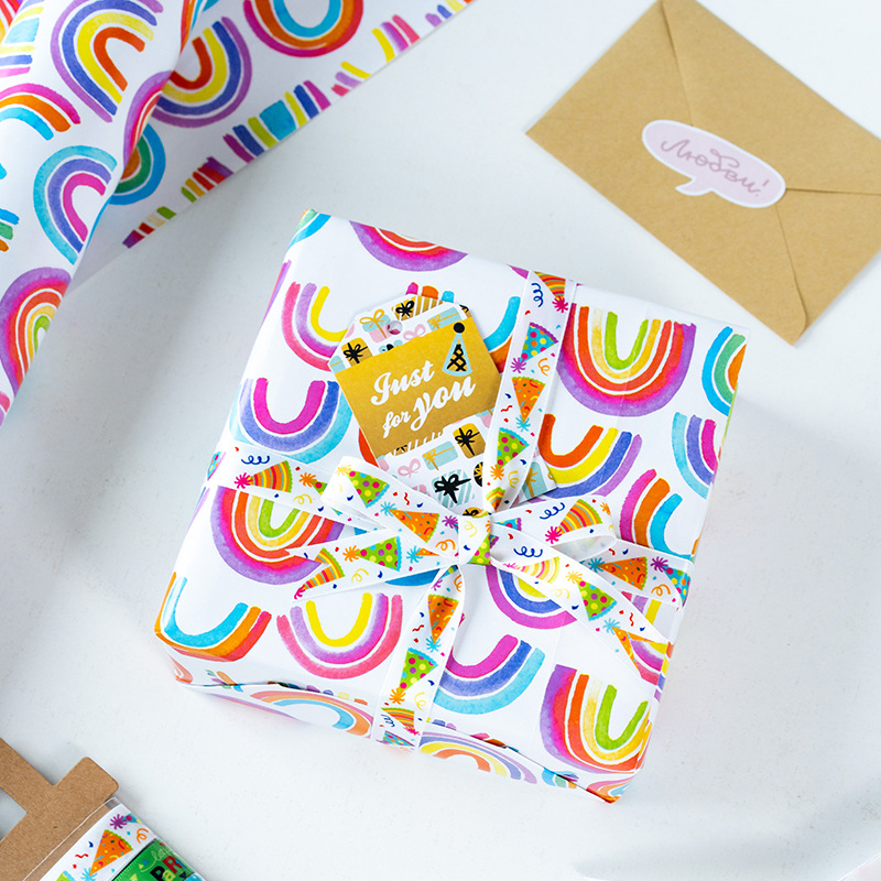 Papel de regalo colorido más vendido de Amazon para el Día del Niño, papel de regalo con dibujos animados, papel para cubrir libros al por mayor image 12