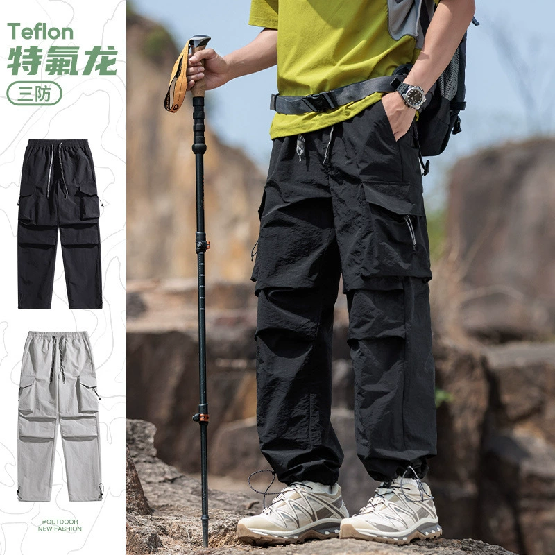 Модные повседневные брюки с несколькими карманами для женщин, спортивные брюки с завязками.