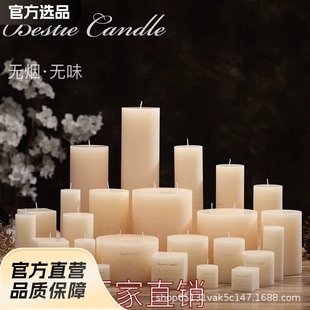 Factory Direct Sales European Cylindrical Birthday Candles Wholesale Household Smokeless and Odorless Emergency Lighting Candles Wedding Power Outage