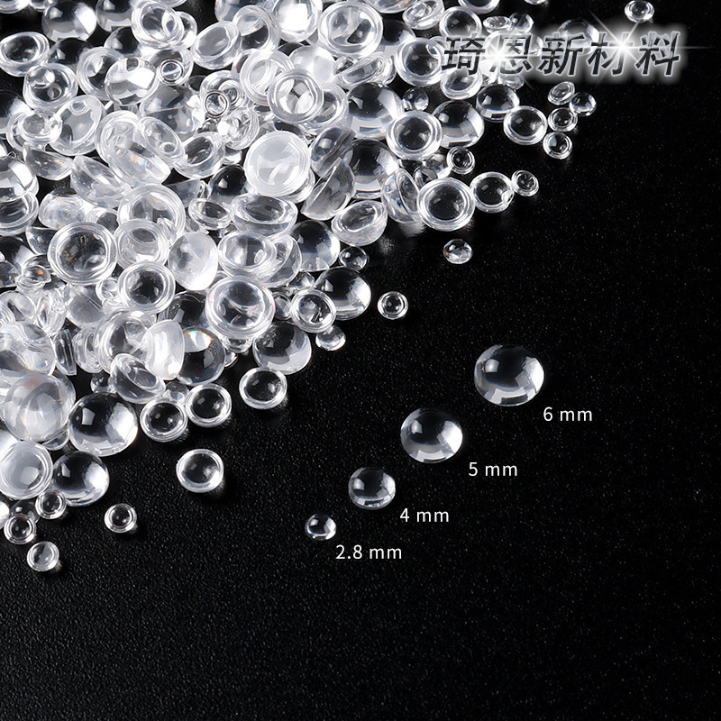 Cross-border new nail ornaments semi-round transparent bubble beads mermaid tears nail stick drill size diamond ornaments mixed