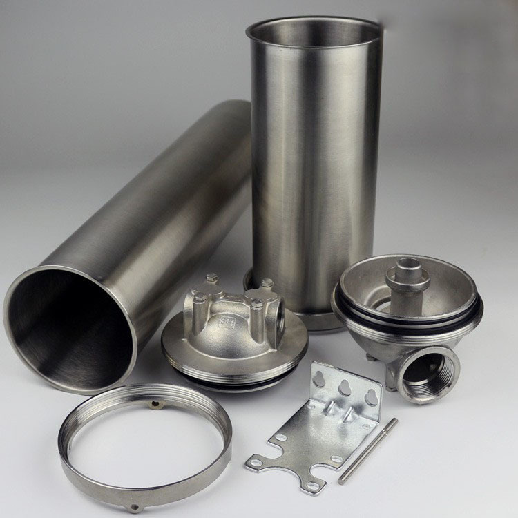 Filtro de precisión industrial de gran flujo de 20 pulgadas Botella de filtro de grasa grande de acero inoxidable de 10 pulgadas Cartucho de filtro de ácido y álcali resistente a altas temperaturas 304