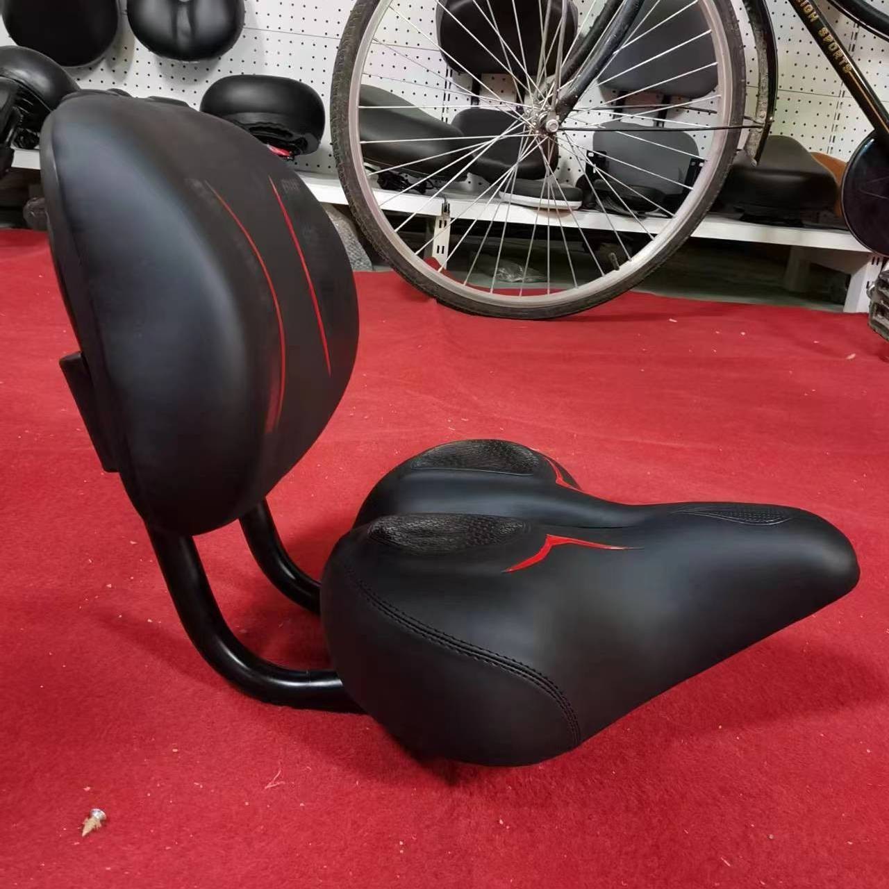 Cross-Border Electric Detachable Integrated Sponge Saddle with Backrest, Electric Vehicle Seat, Scooter Pressure-Reducing Waist Protector