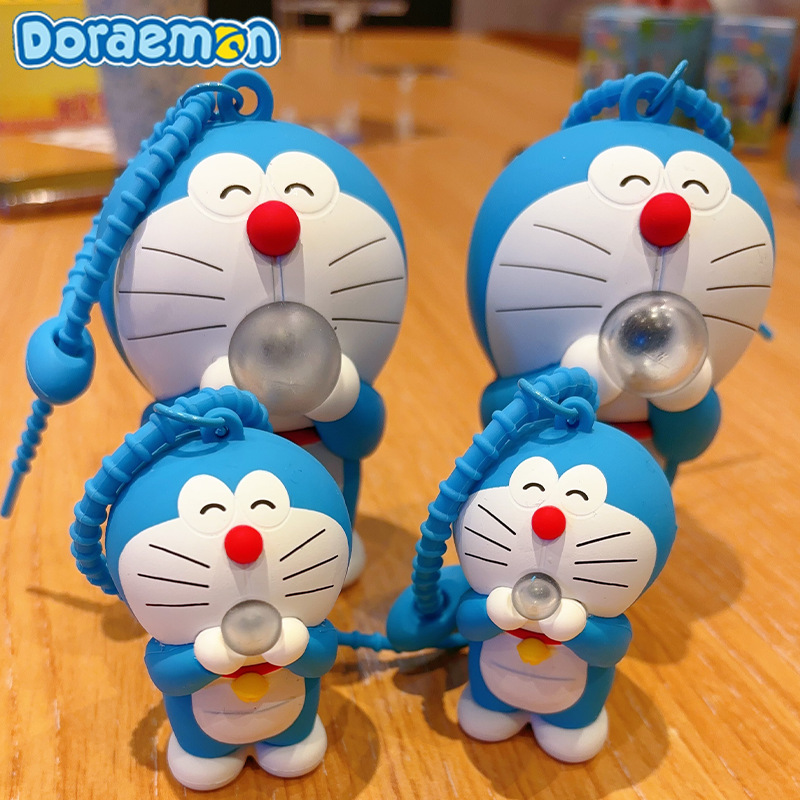 (Wholesale), genuine cartoon keychain, backpack, Doraemon, anti-stress, Birthday gift