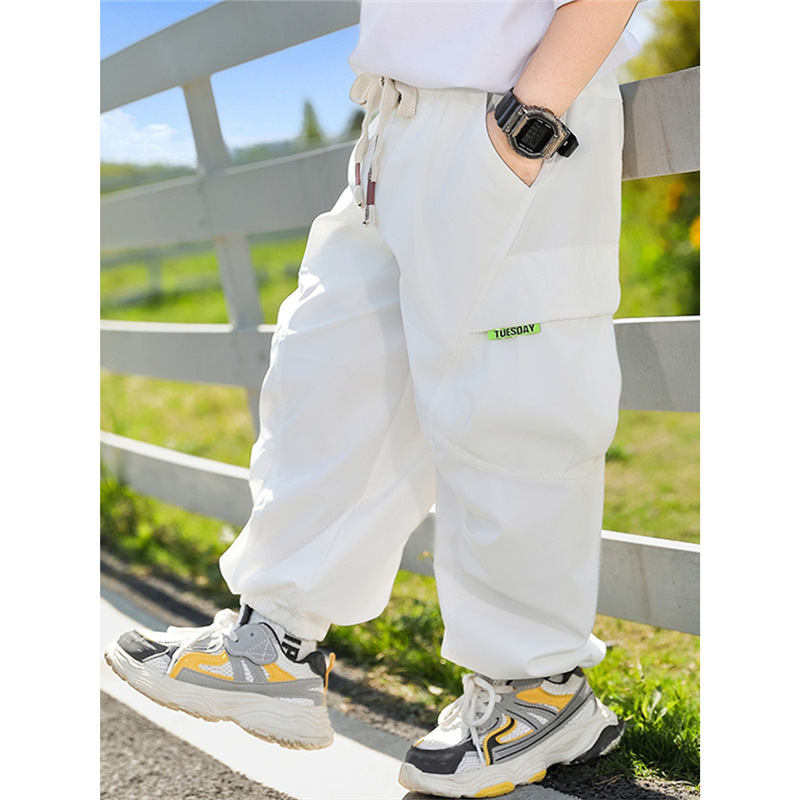 Boys' Summer Thin Pants New Children's Summer Anti-Mosquito Pants Fashionable Casual Pants Korean Style Baby Summer Long Pants Trendy