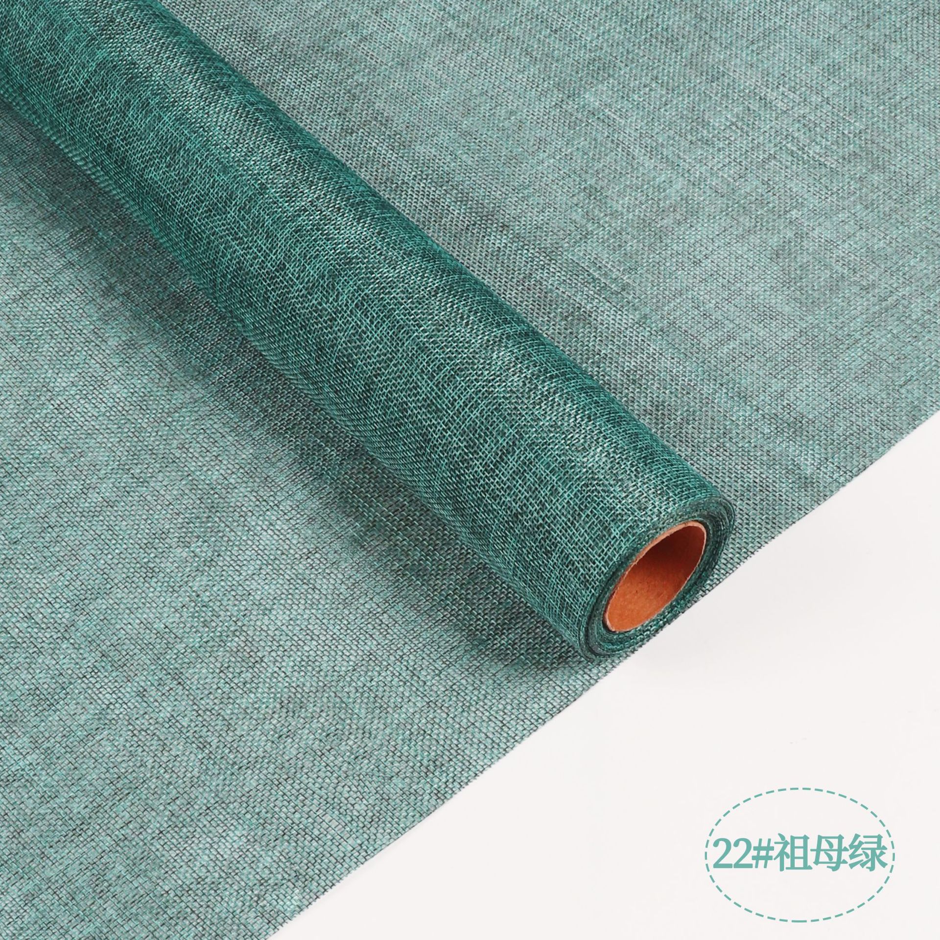 Fábrica de fiestas de flores al por mayor de color sólido enrollar hilo de red flor envasado tela de red florista ramo de flores envasado hilo de red colorido lino rollo